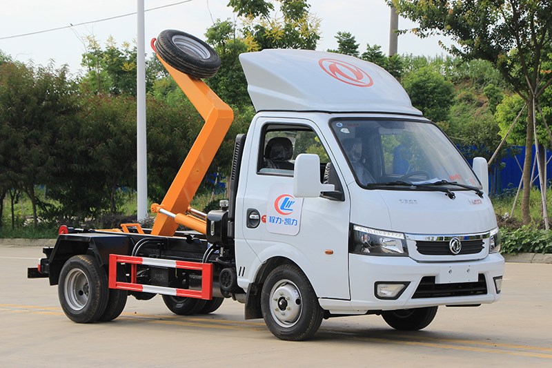 國六東風(fēng)途逸 藍(lán)牌 2-3方 勾臂垃圾車