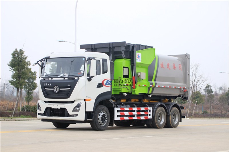 國六東風(fēng)天龍25噸勾臂垃圾車